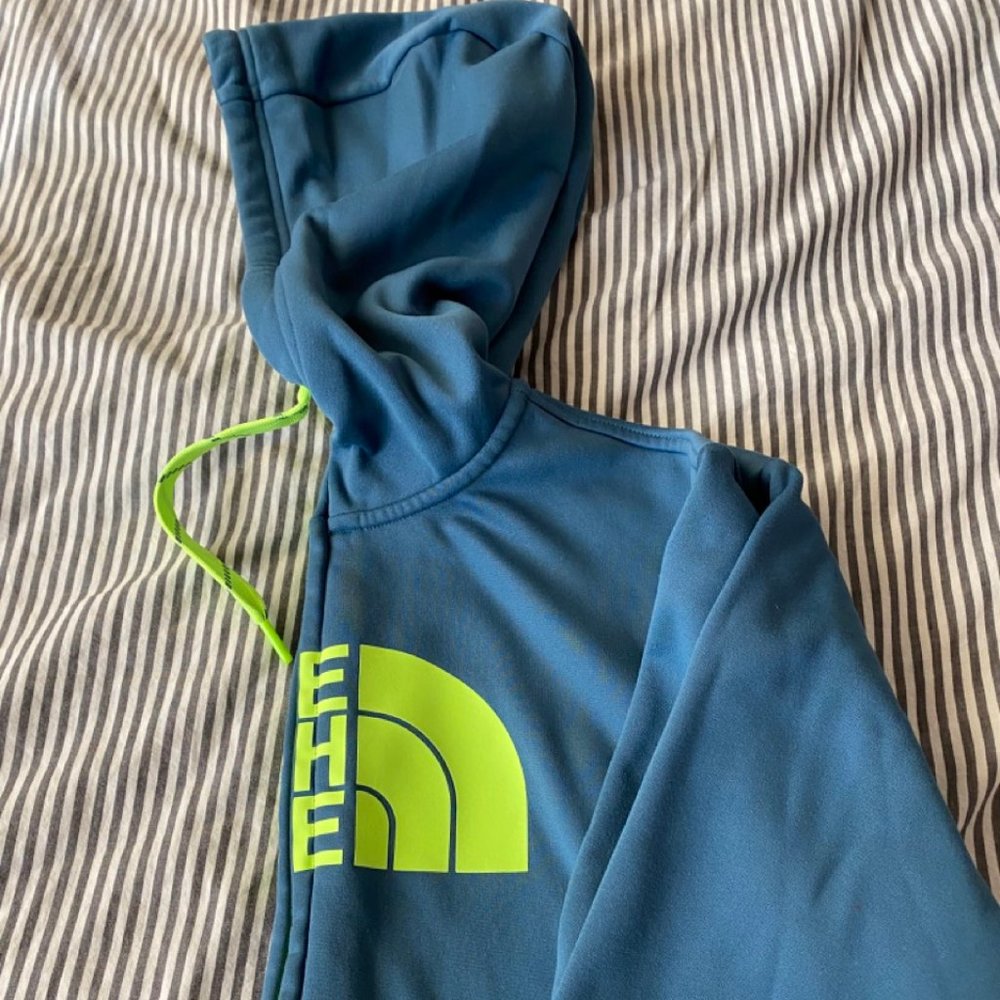 The North Face Zip Up Hoodie (Blue/Green)